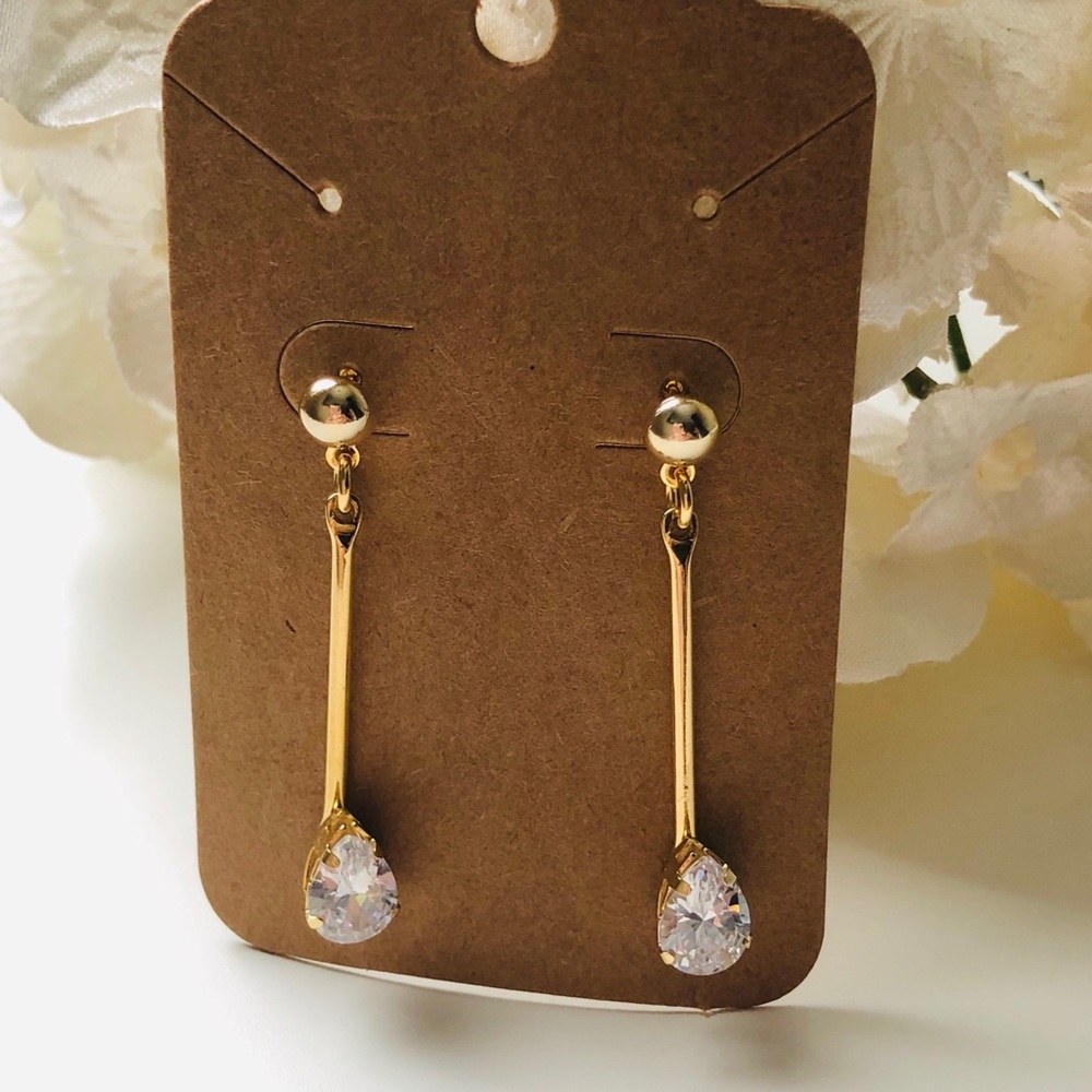 Gorgeous 18K Plated Zirconia Earrings - FIRM